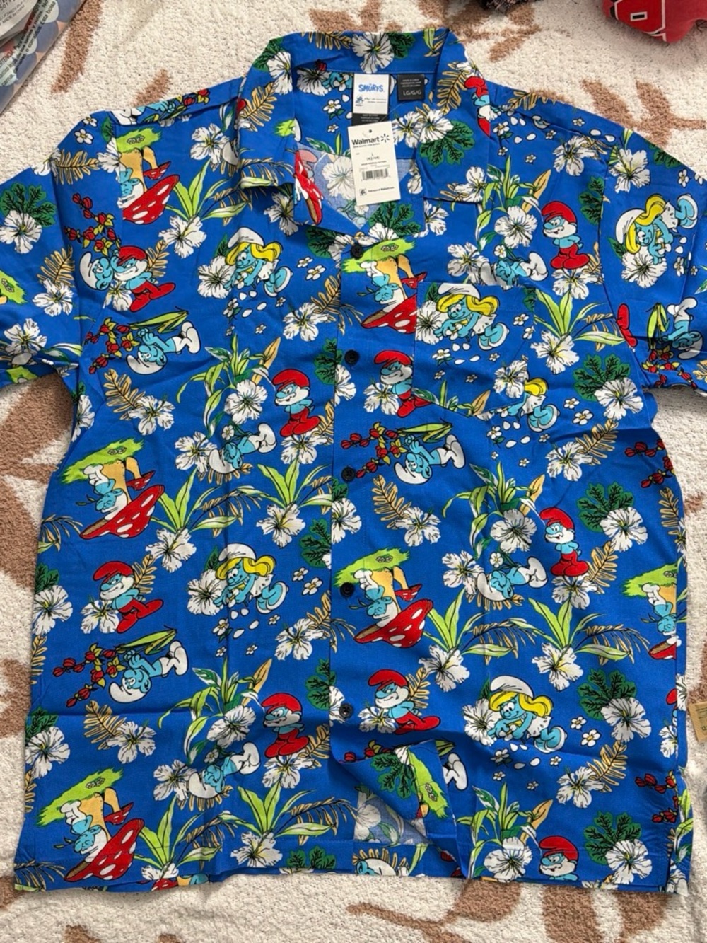 The Blue Hawaiian Print Men's Shirt